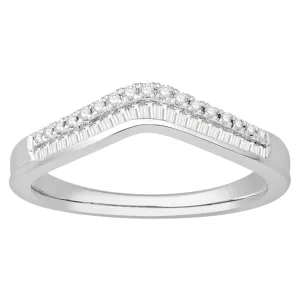 1/4 CTW Diamond Tiara Crown Ring in 10KT White Gold