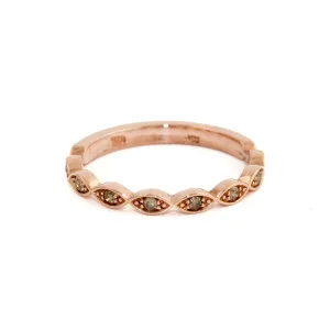 14K Rose Gold x Pave Salt & Pepper Diamond Band