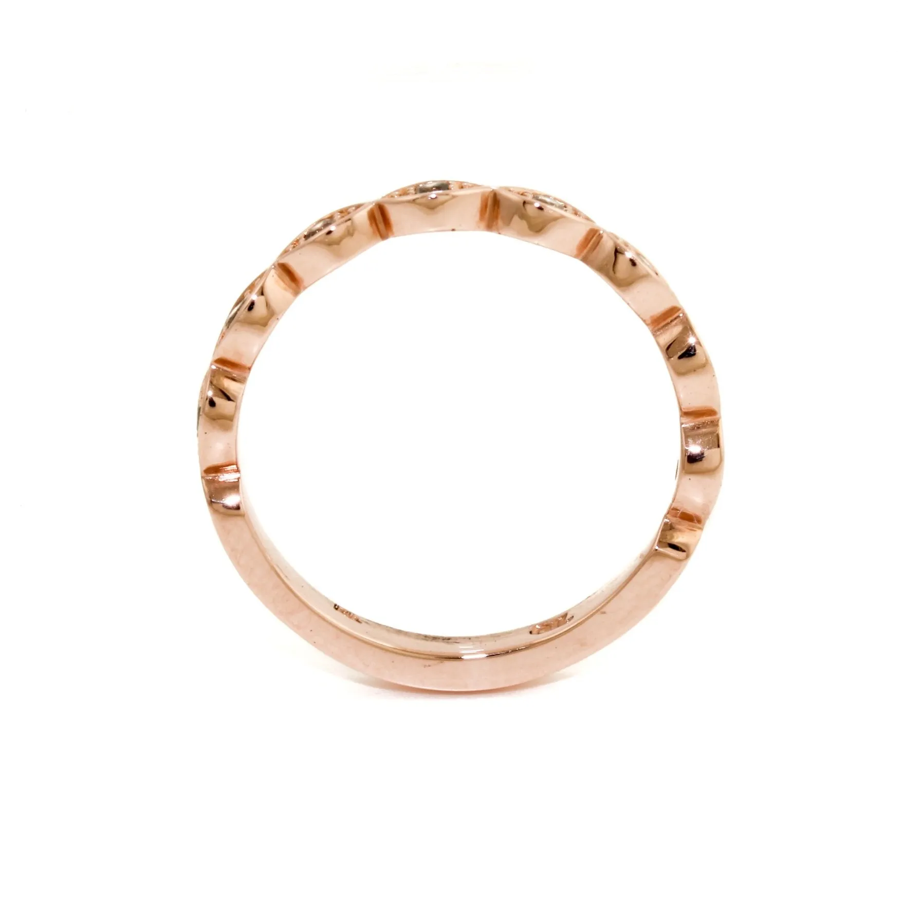 14K Rose Gold x Pave Salt & Pepper Diamond Band