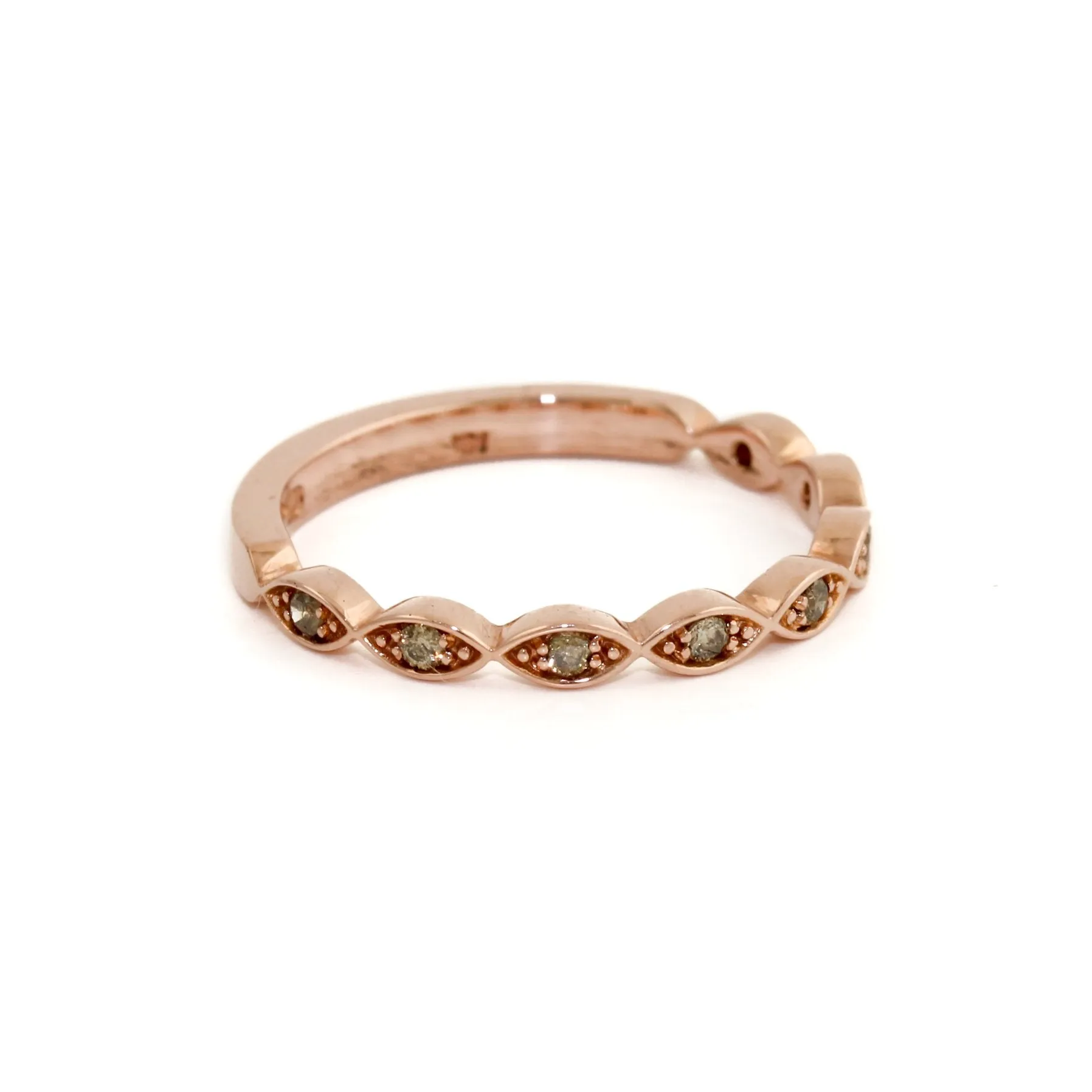 14K Rose Gold x Pave Salt & Pepper Diamond Band