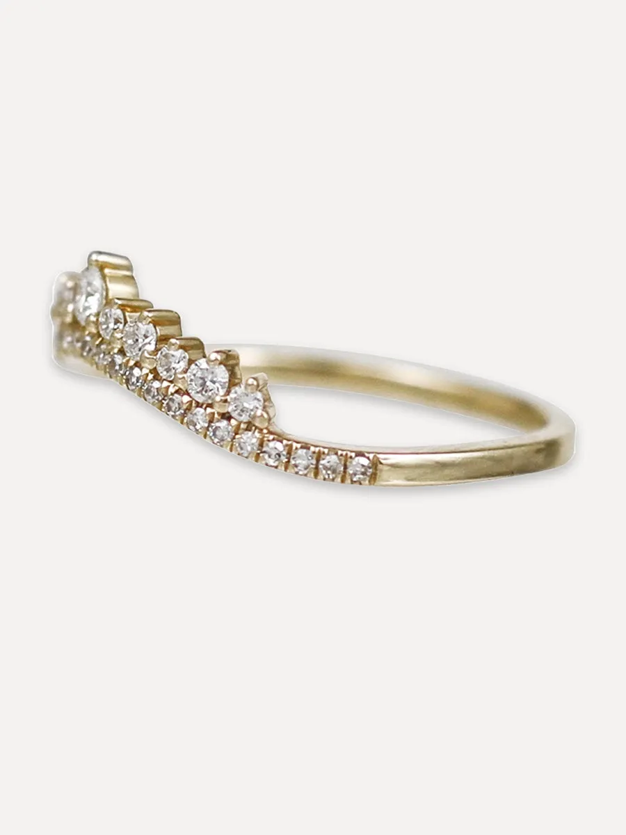 14K Tiara Stacking Band - Diamond