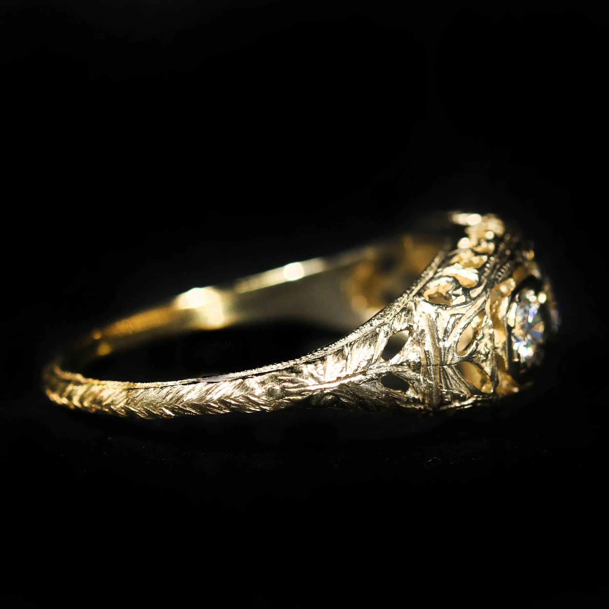 14K Yellow Gold 0.37 CTW Diamond Ring