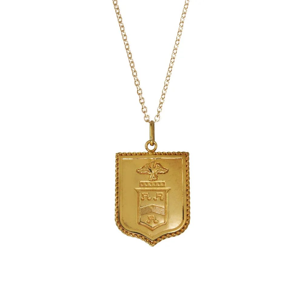 14k Yellow Gold Signet Pendant (Customizable)