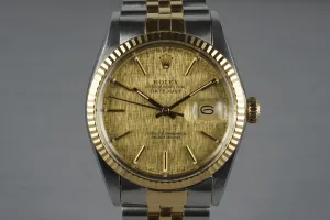 1985 Rolex Two Tone DateJust 16013 with Linen Dial