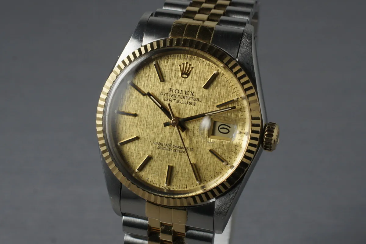 1985 Rolex Two Tone DateJust 16013 with Linen Dial