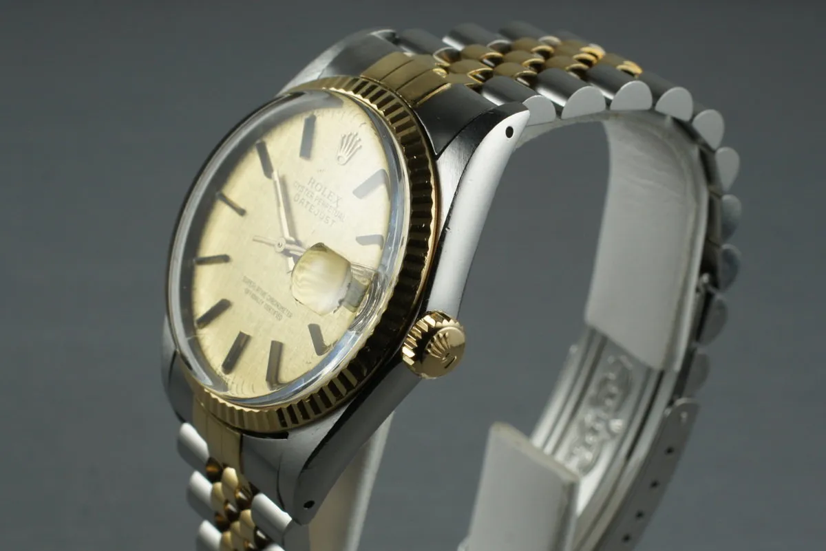 1985 Rolex Two Tone DateJust 16013 with Linen Dial