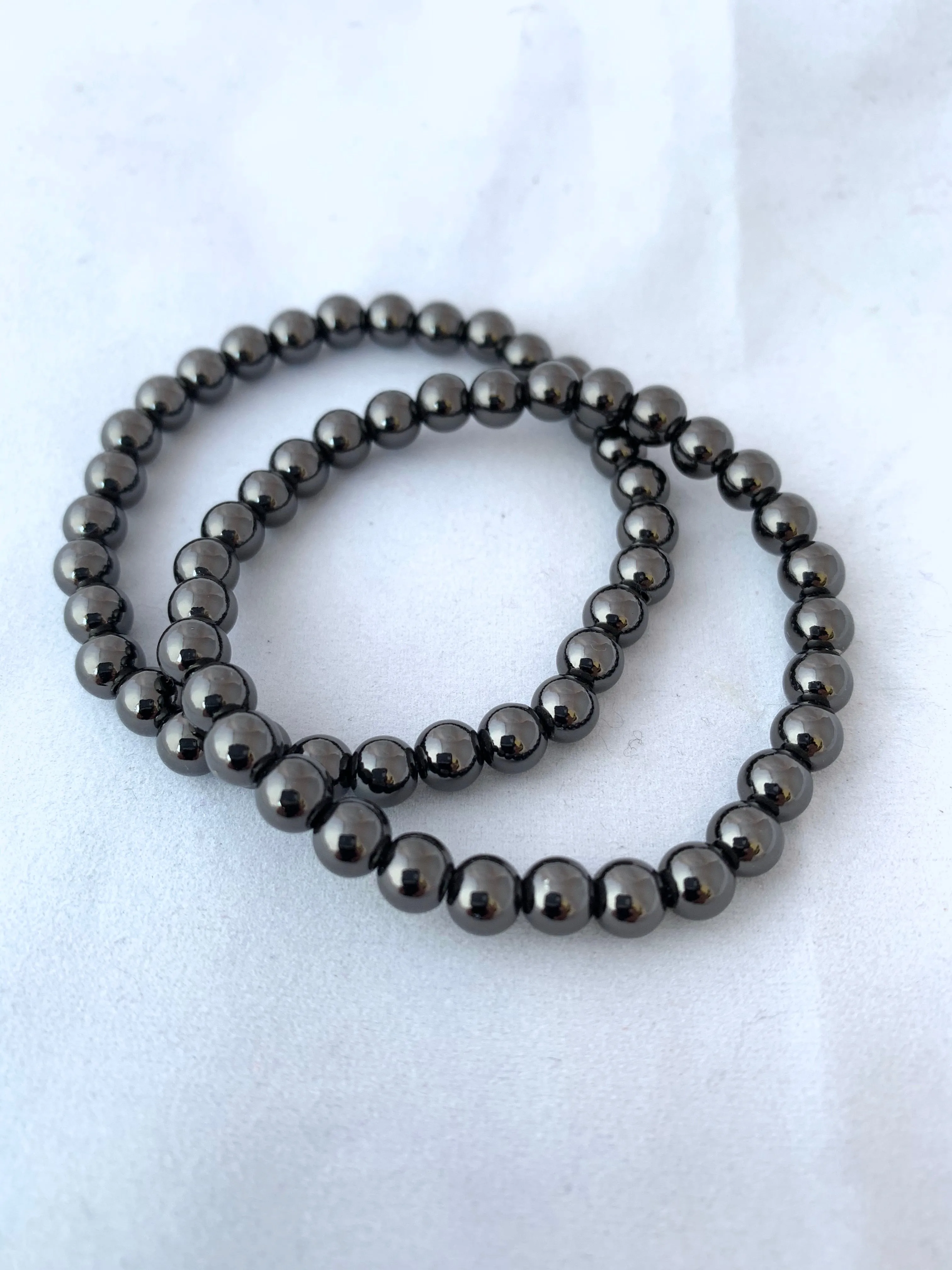 6mm Beaded Ball Stretch Bracelet