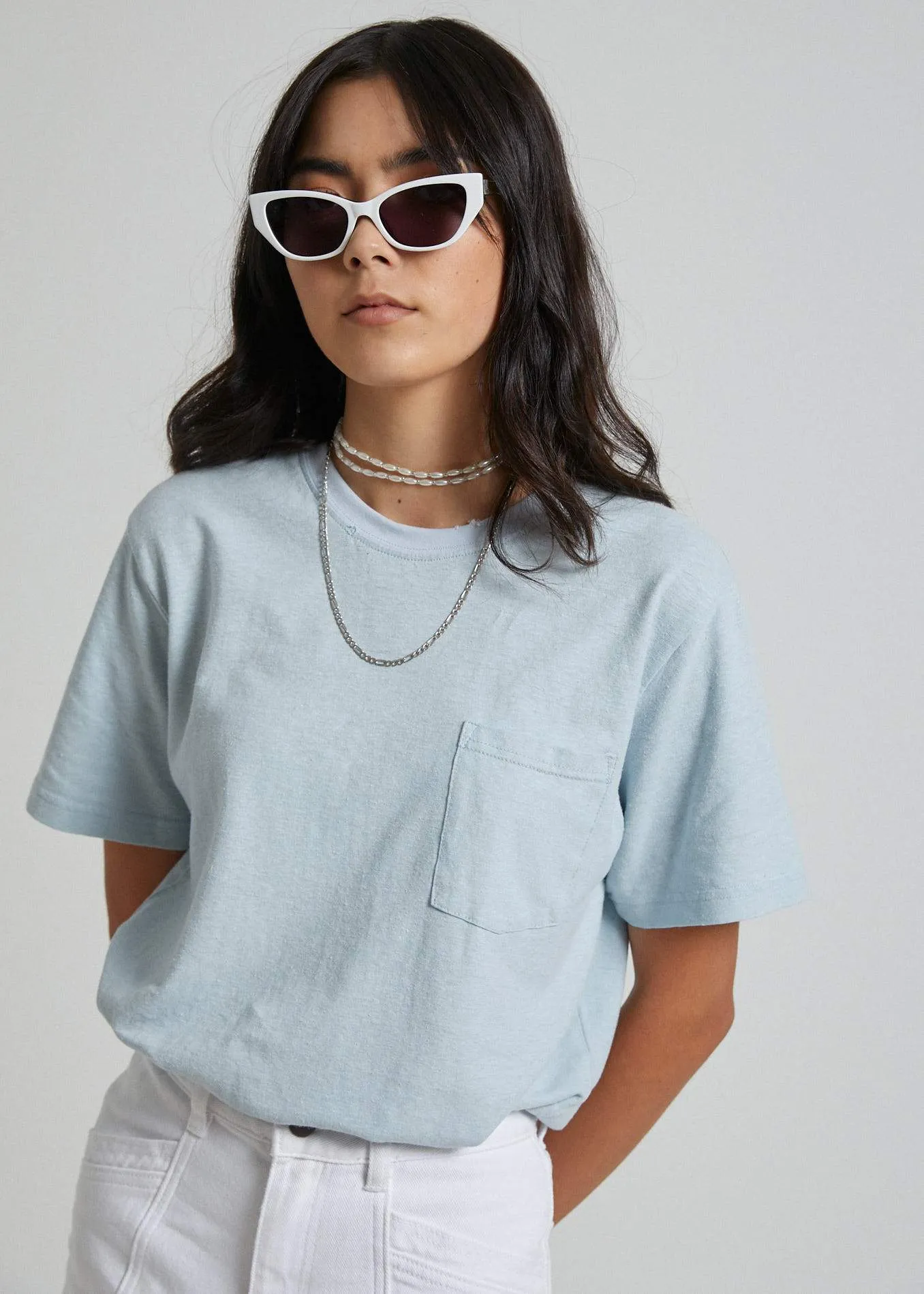 Afends Womens Tilly - Hemp Boyfriend Pocket Tee - Wash