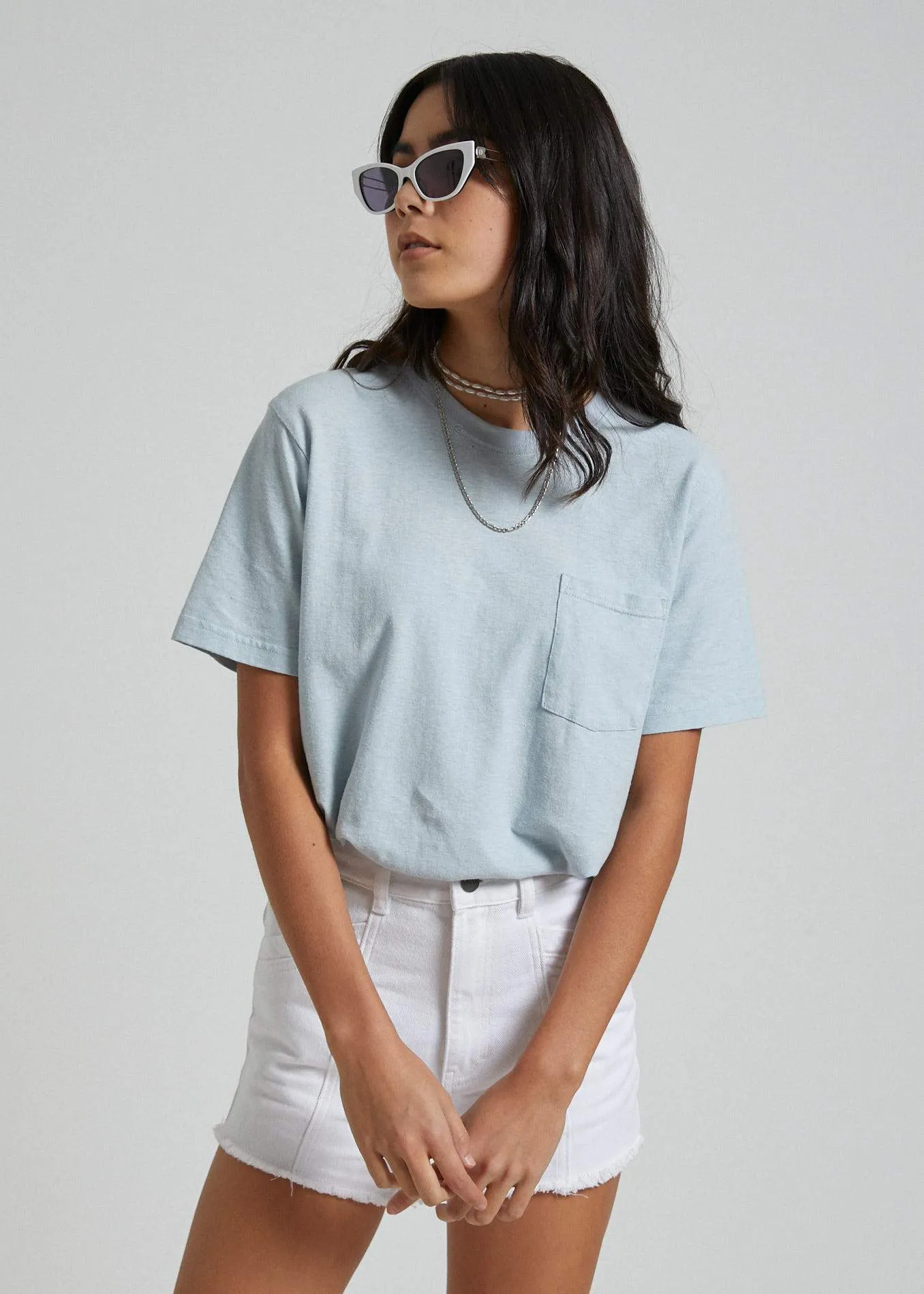 Afends Womens Tilly - Hemp Boyfriend Pocket Tee - Wash