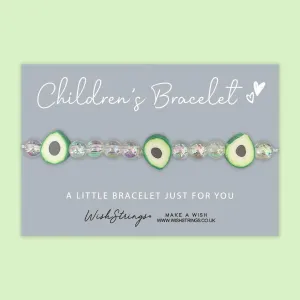 Avocado Charms - Children's Beaded Bracelet