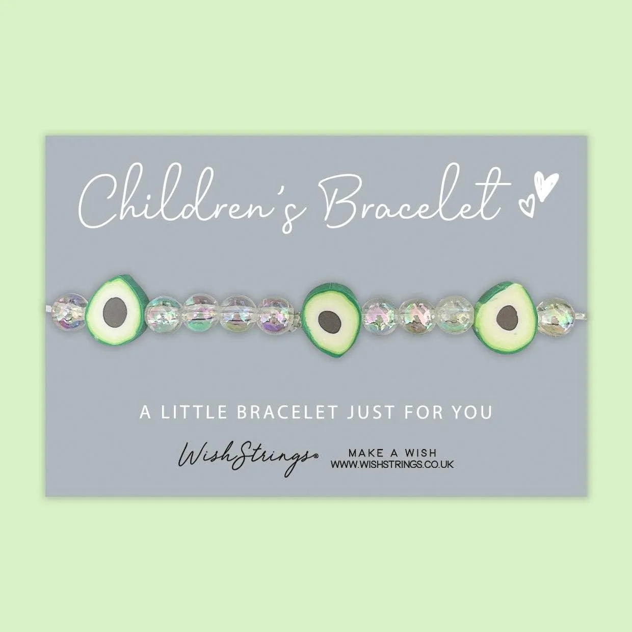 Avocado Charms - Children's Beaded Bracelet