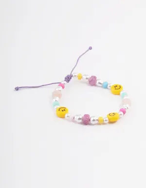 Bead Smiley Multi Bead Bracelet