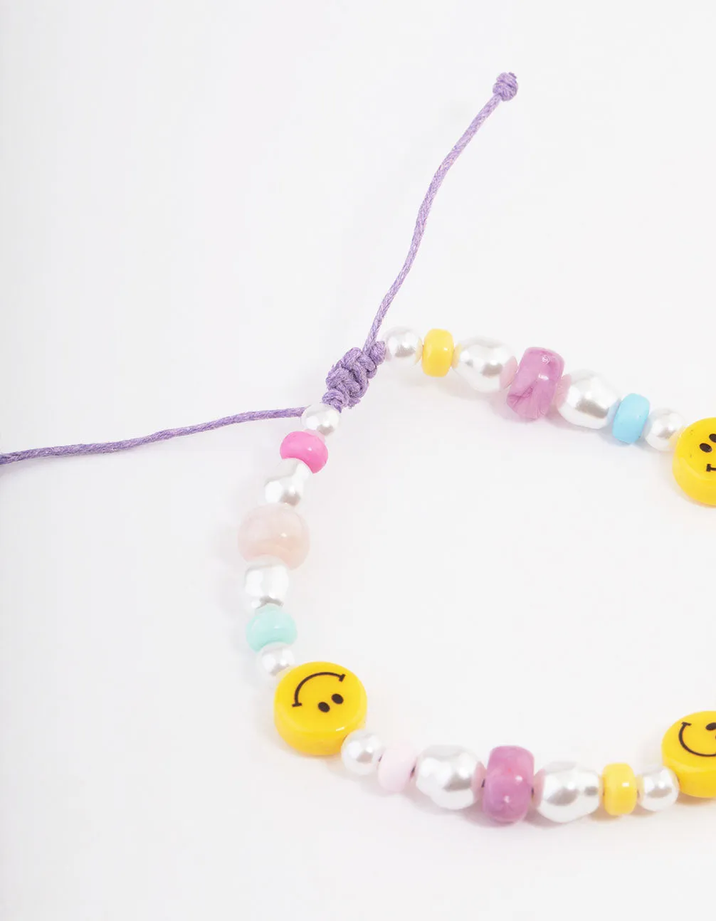 Bead Smiley Multi Bead Bracelet