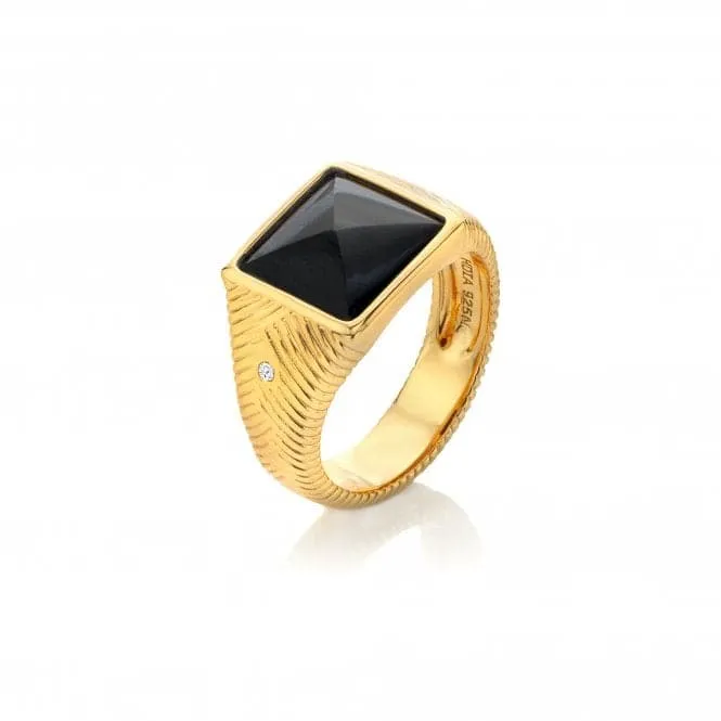 Black Onyx Signet Ring DR256