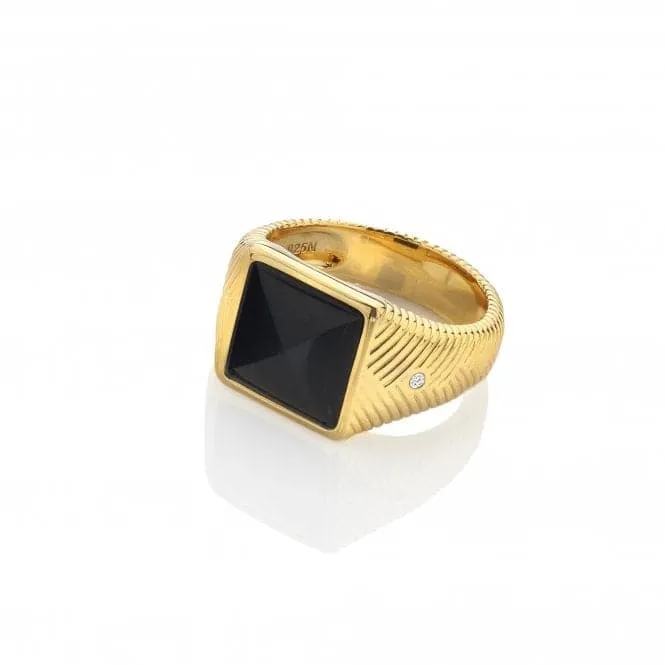 Black Onyx Signet Ring DR256