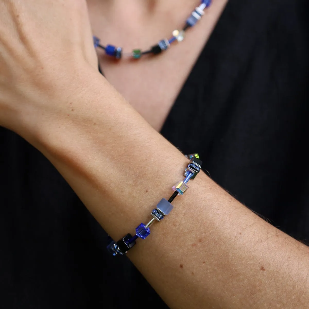 Blue Geo Cube Bracelet