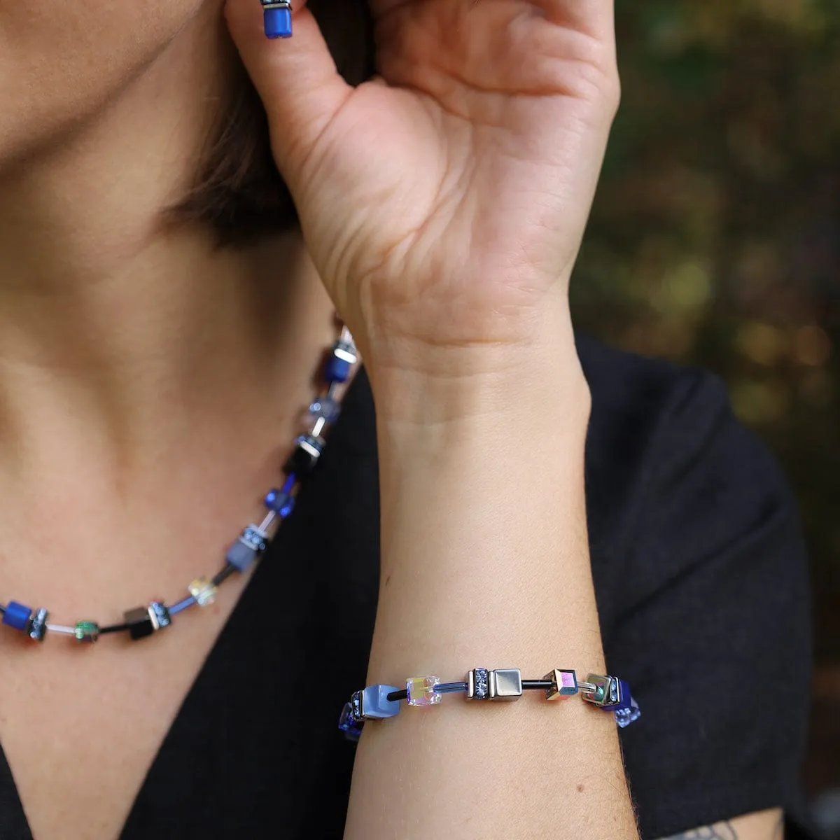 Blue Geo Cube Bracelet