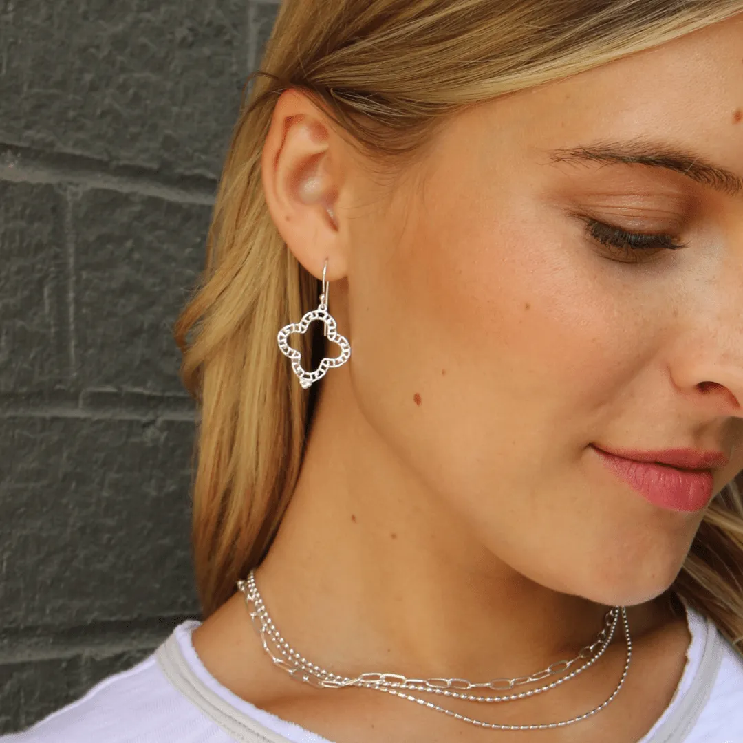 Cabo Clover Earring in Sterling Silver