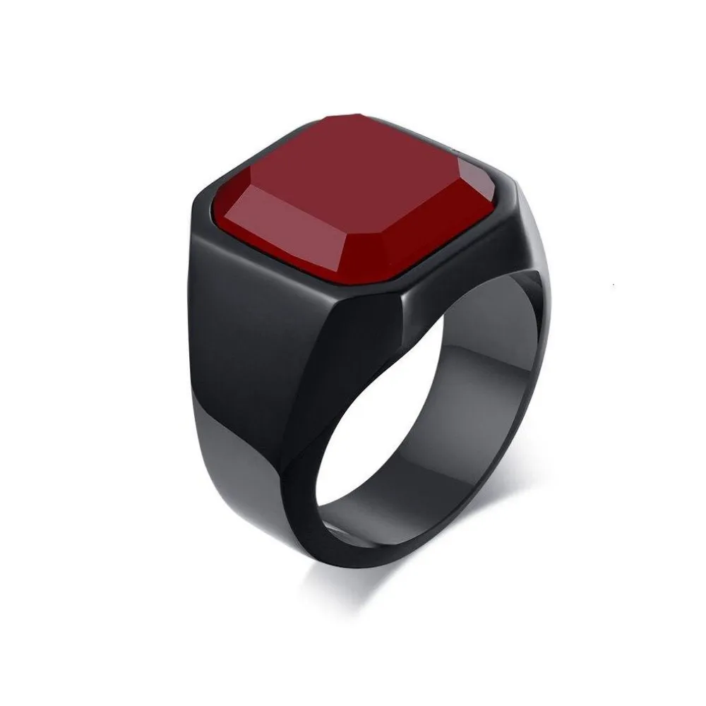 Carnelian Crystal Signet Ring