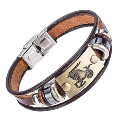 Classy Men Capricorn Zodiac Sign Bracelet