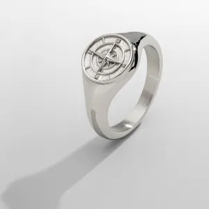 Compass Signet Ring (Silver)