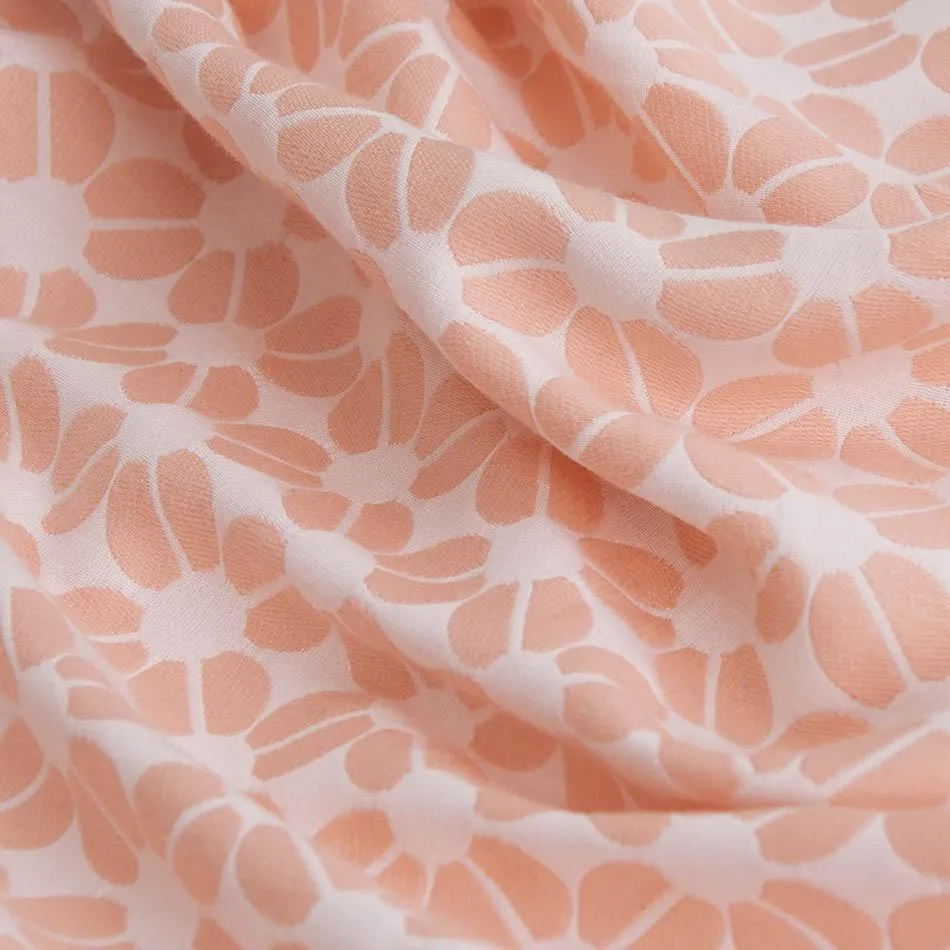 Coral & White Jacquard 5282