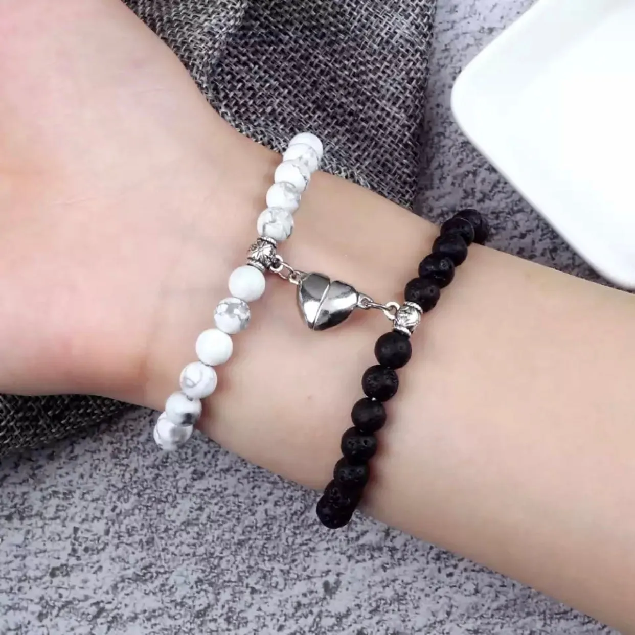 Couples Magnetic Bracelet Set