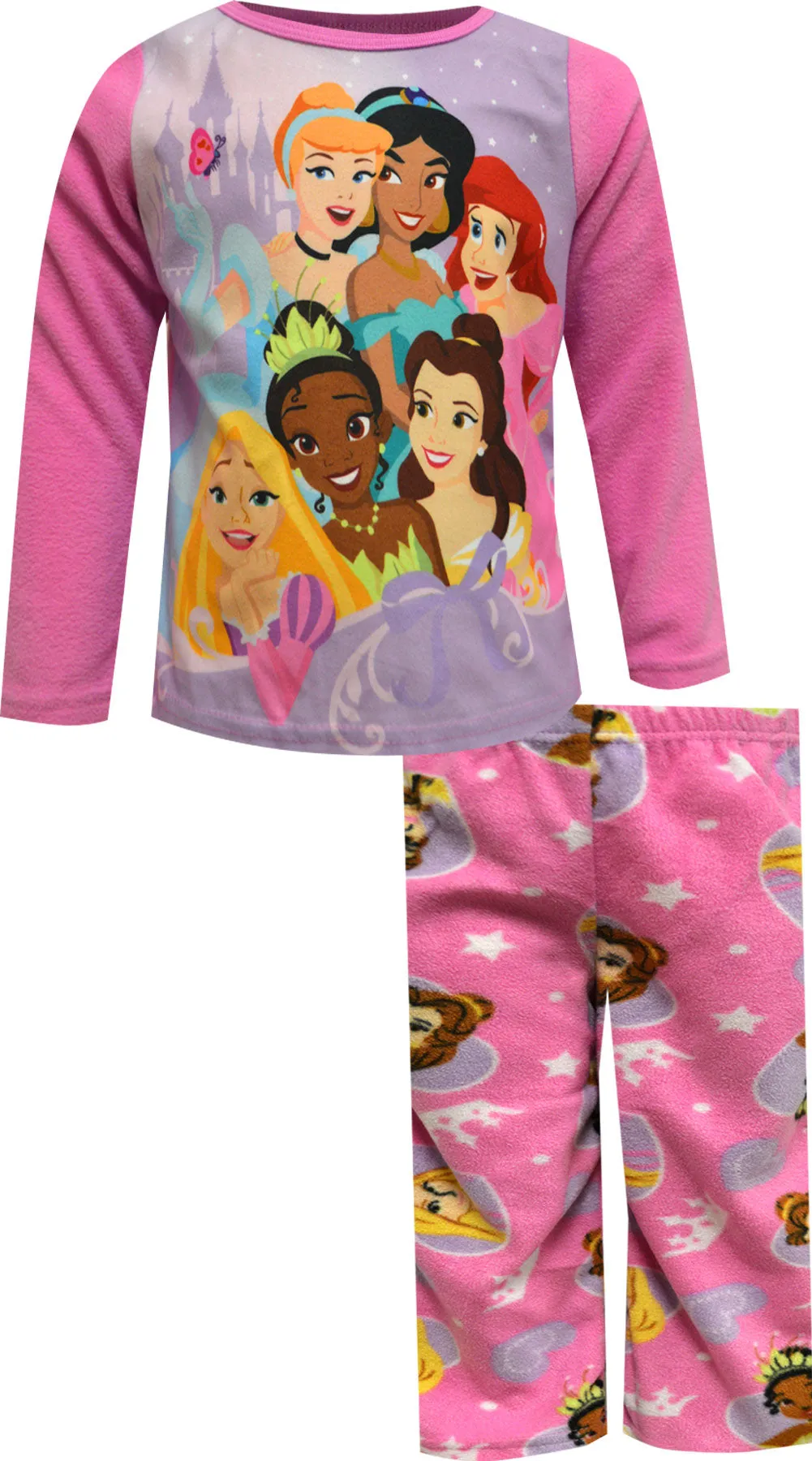 Disney Princesses Pink Fleece Toddler Pajama Set