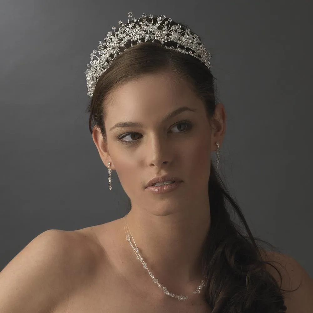 Enchanting Gold Crystal Bridal Tiara