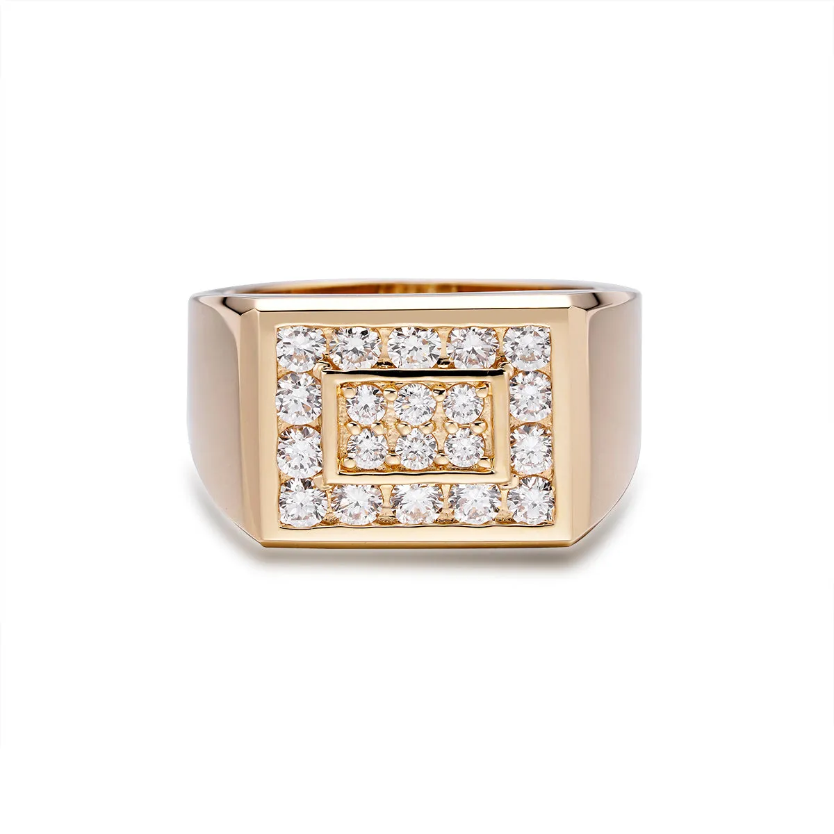 Genuine Diamond Signet Style ring