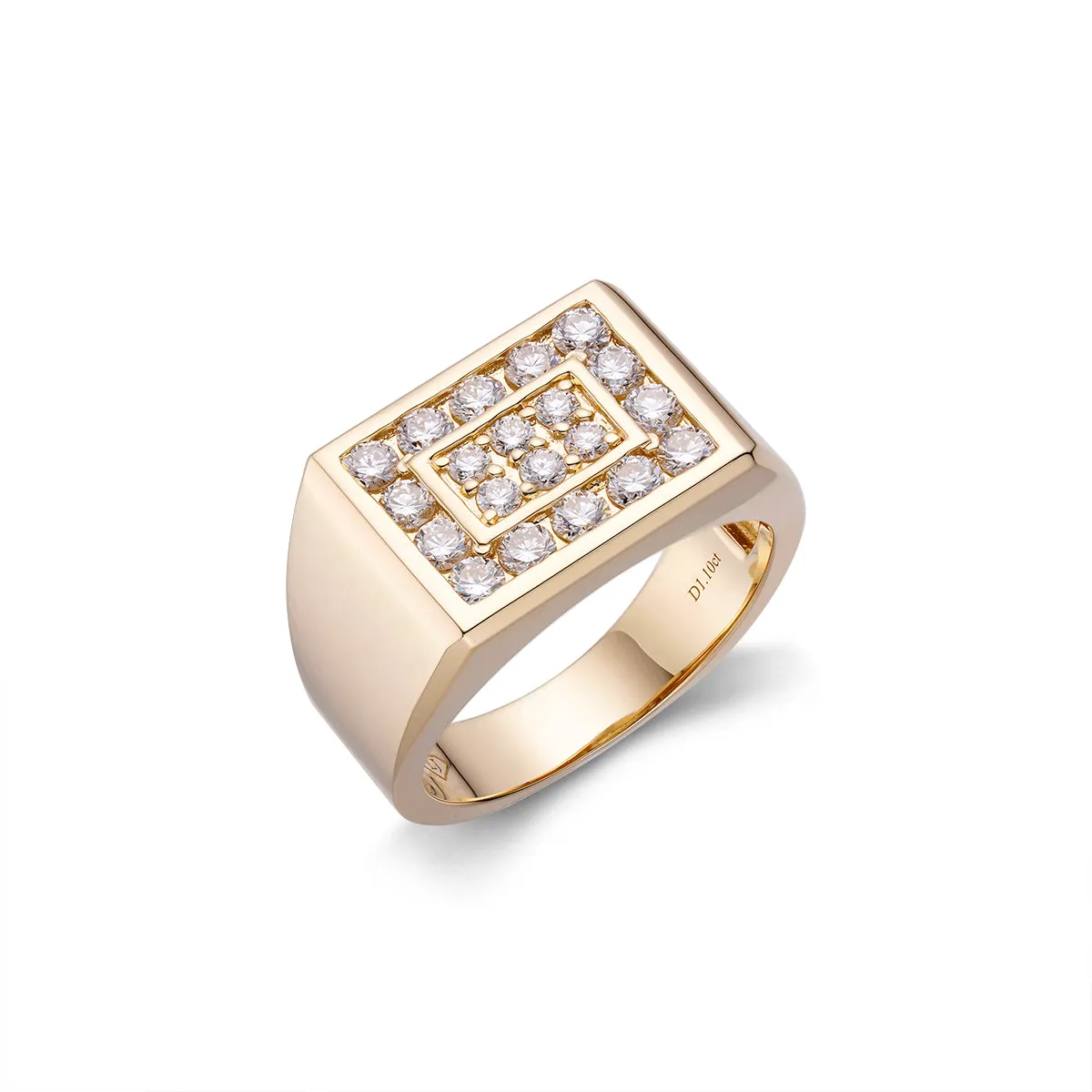 Genuine Diamond Signet Style ring