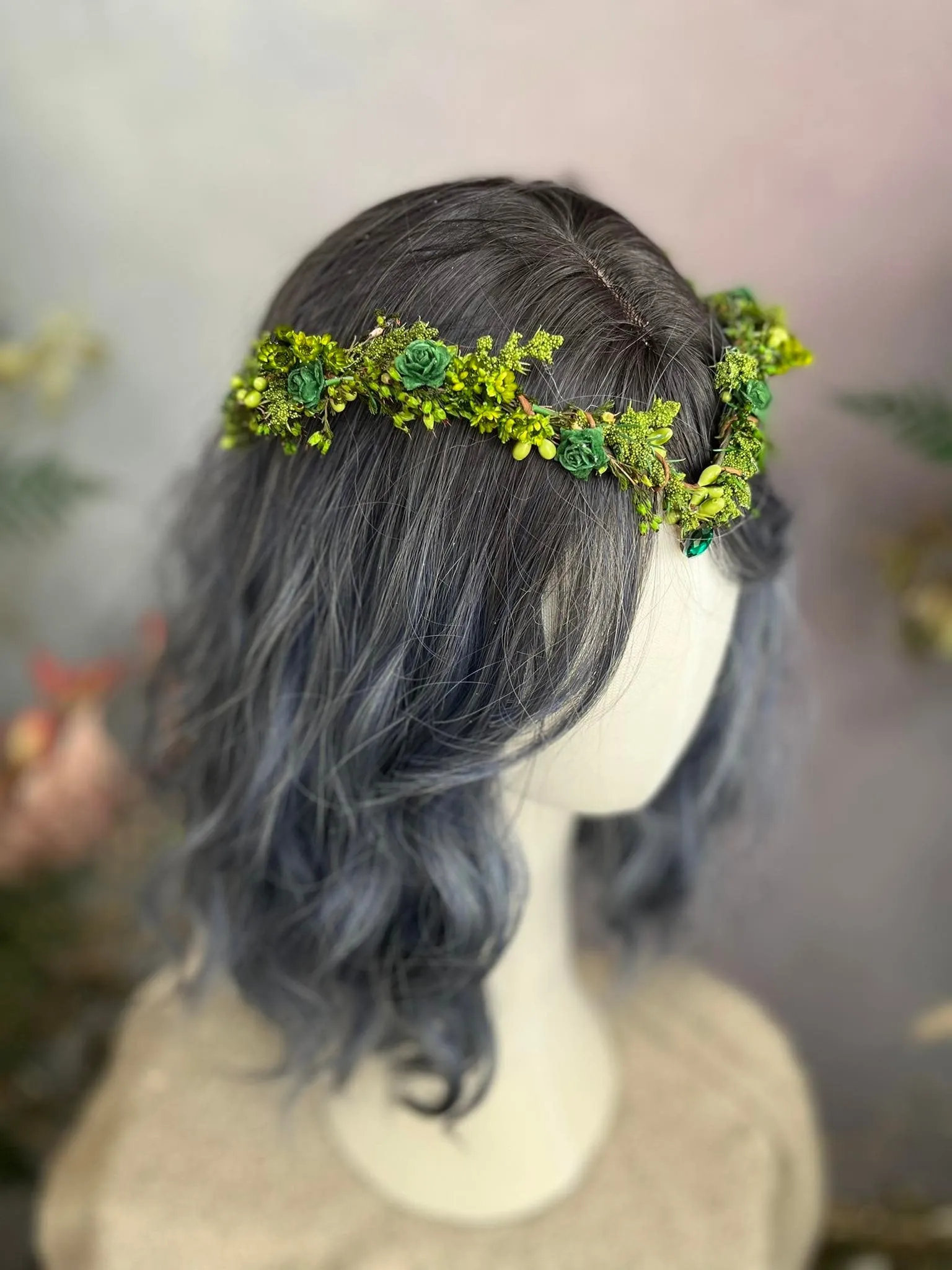 Greenery elf fairy tiara