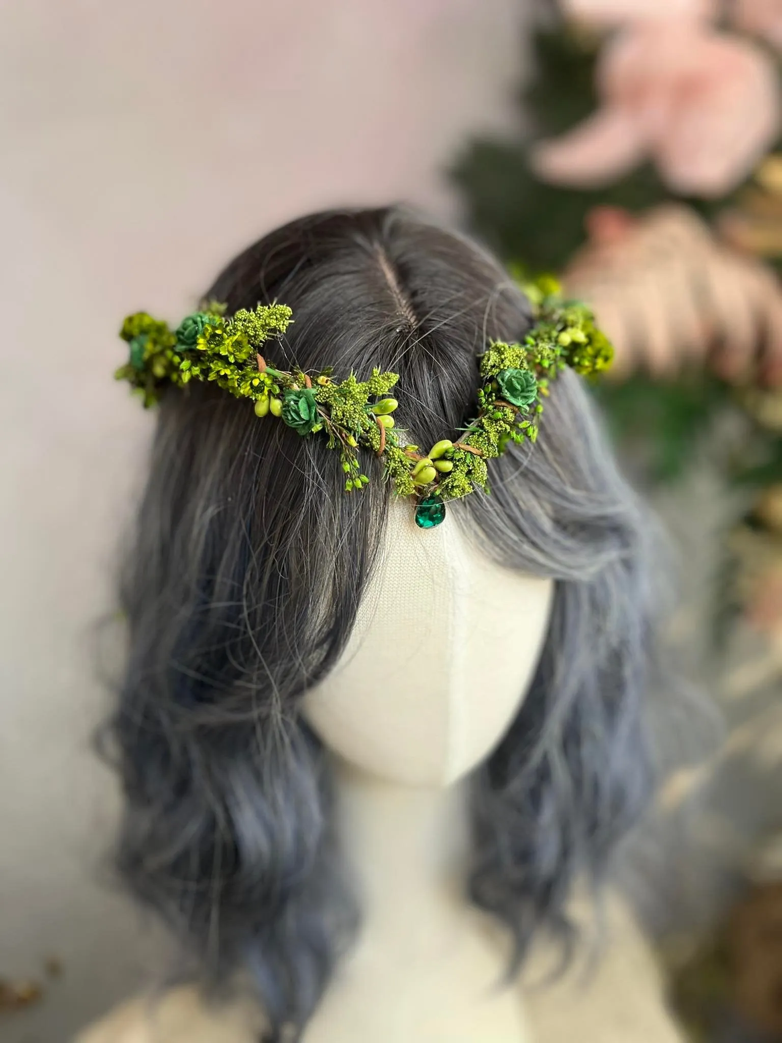 Greenery elf fairy tiara