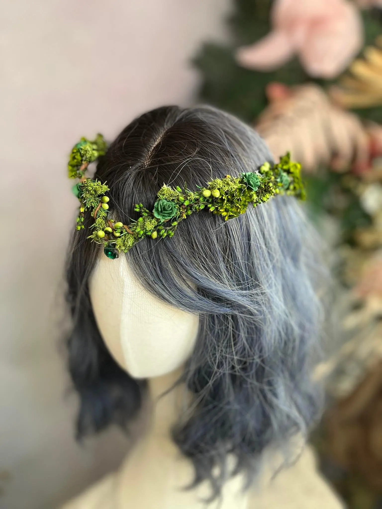 Greenery elf fairy tiara