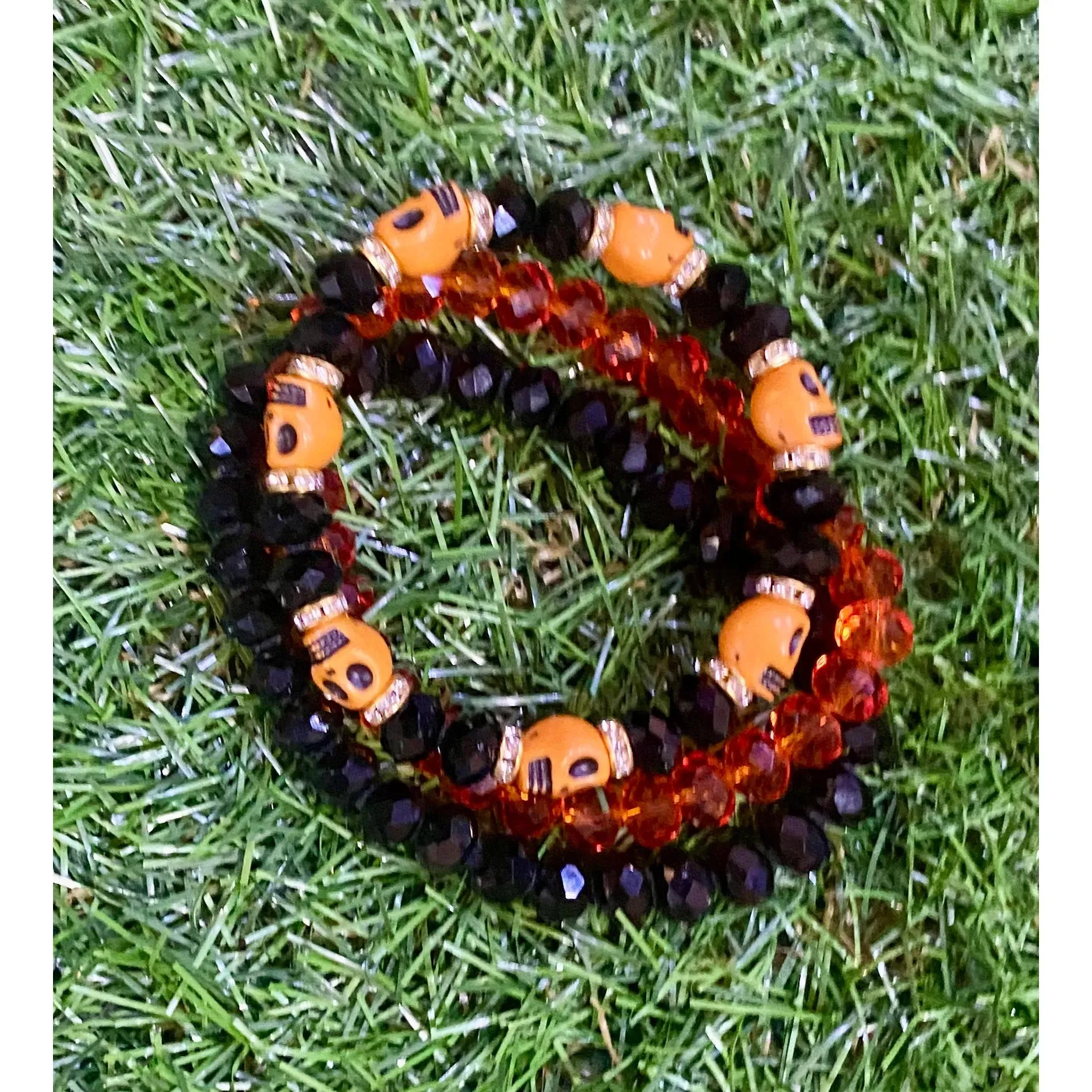 Halloween Beaded Stretchy Bracelet Set