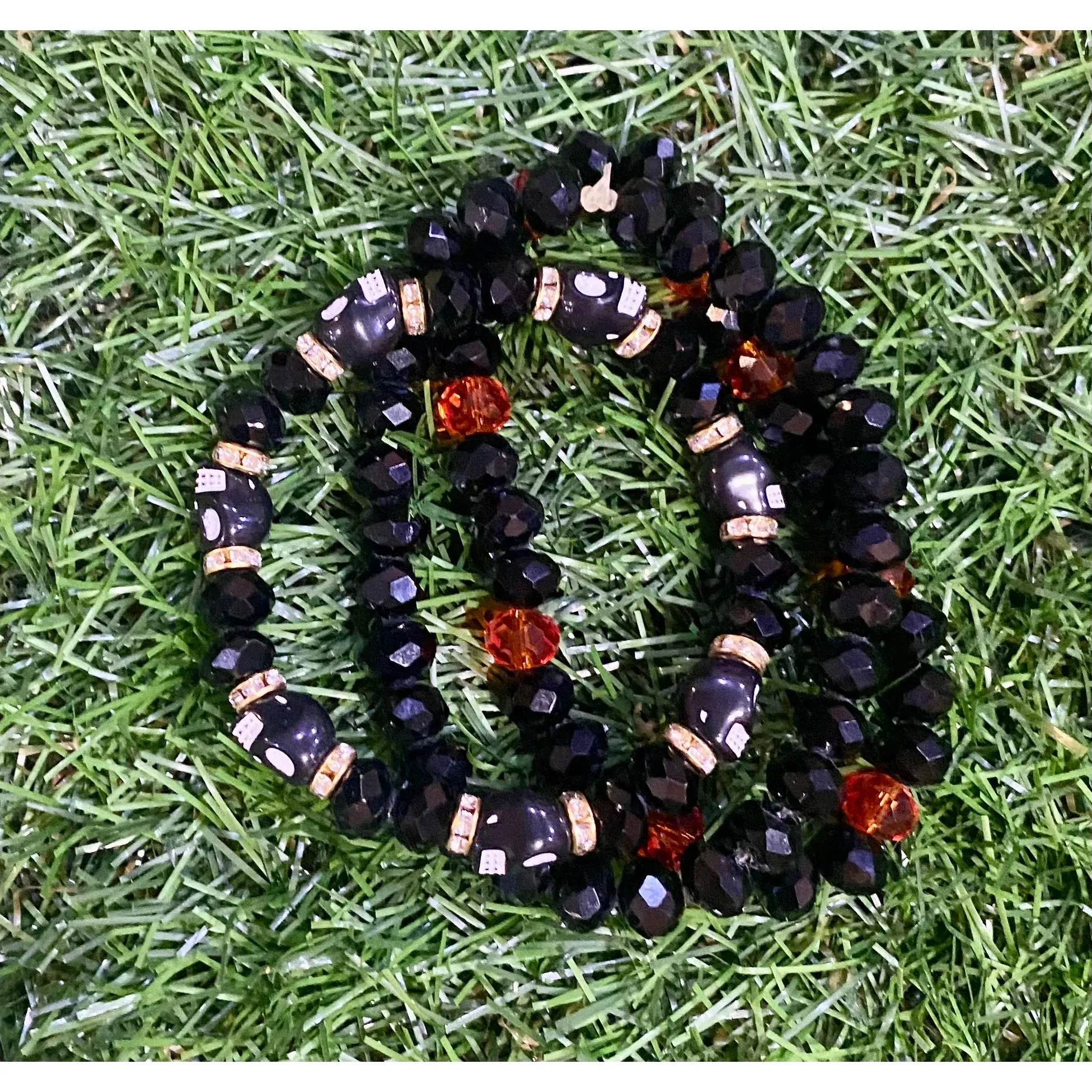 Halloween Beaded Stretchy Bracelet Set