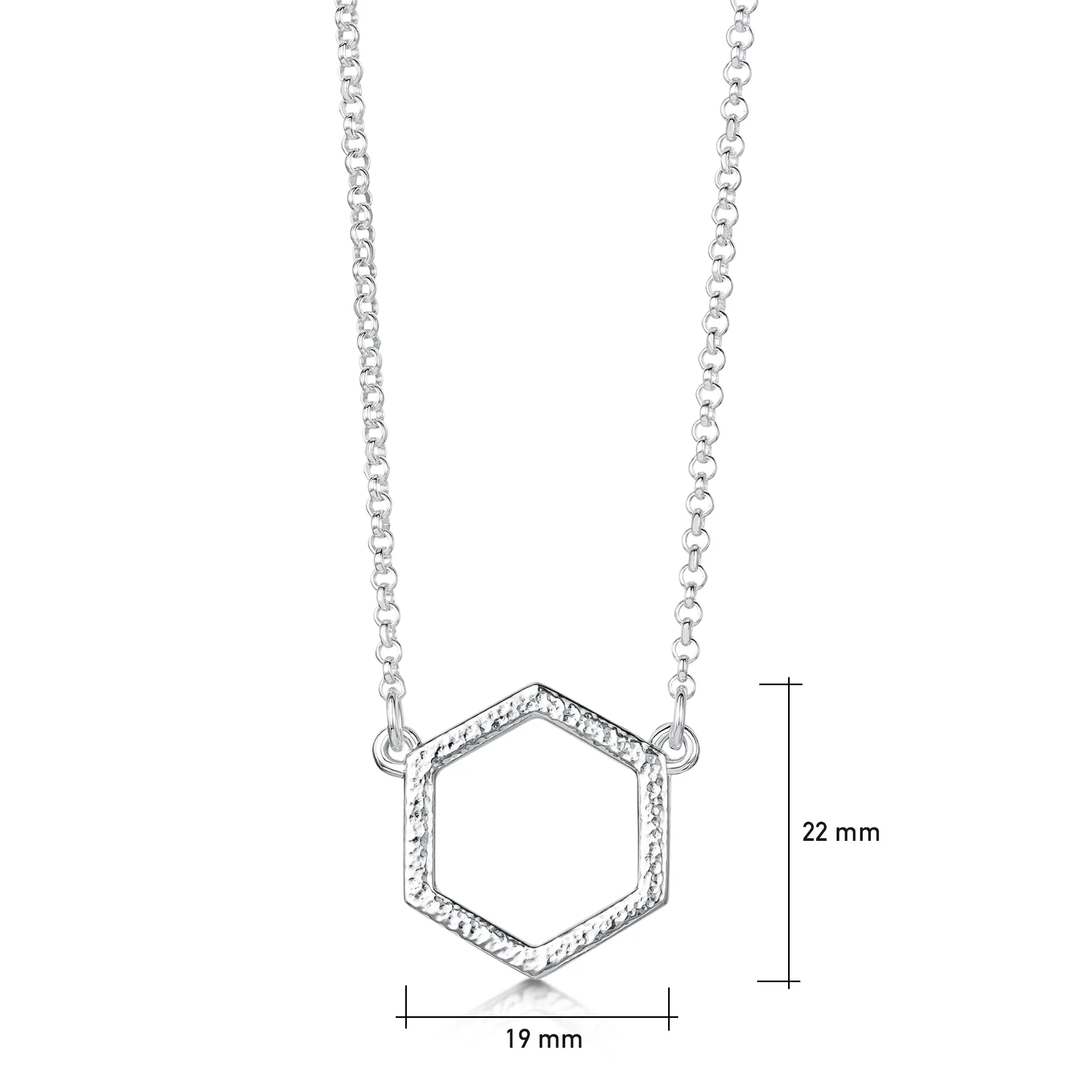 Honeycomb Small Necklace in Sterling Silver