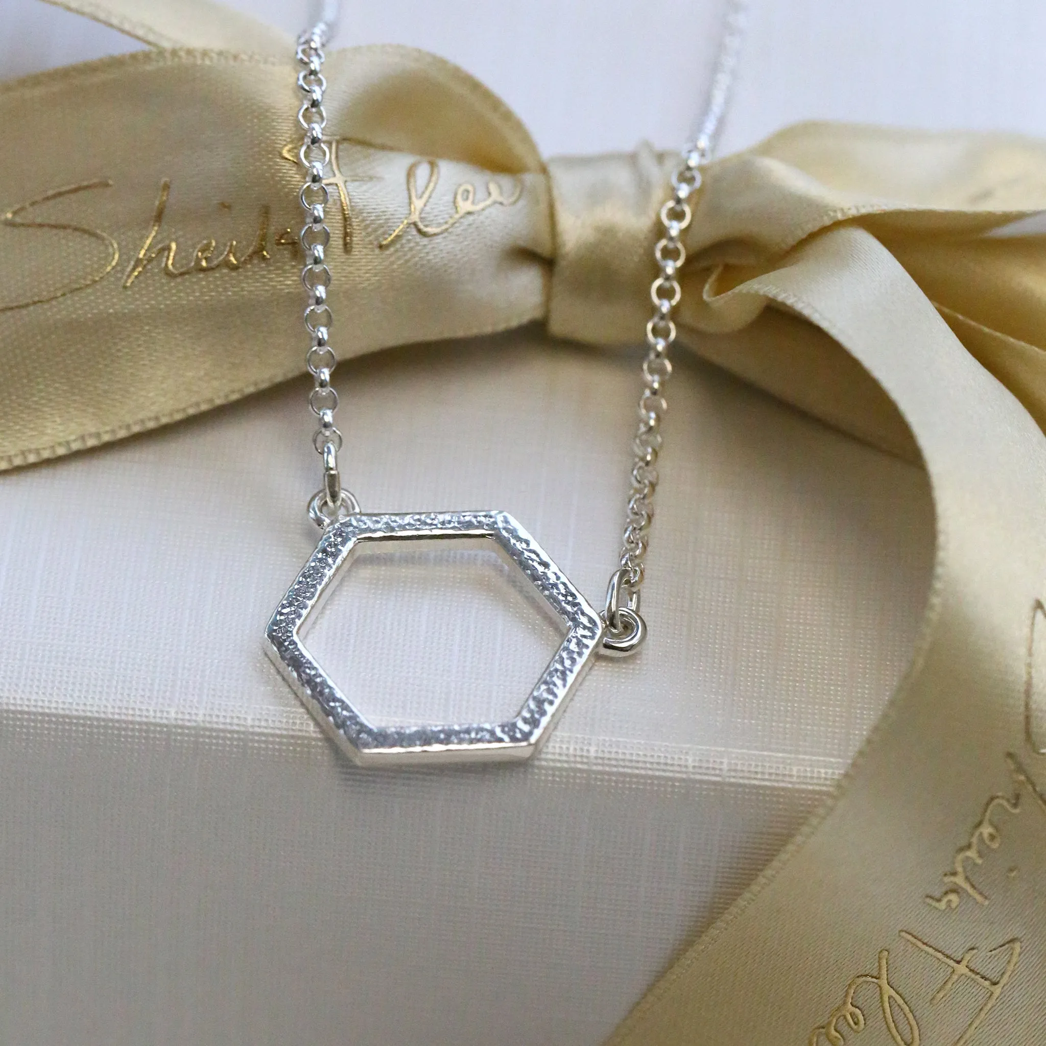 Honeycomb Small Necklace in Sterling Silver