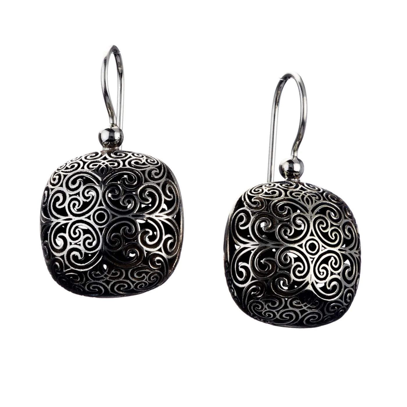 Kallisto Cushion Filigree Earrings