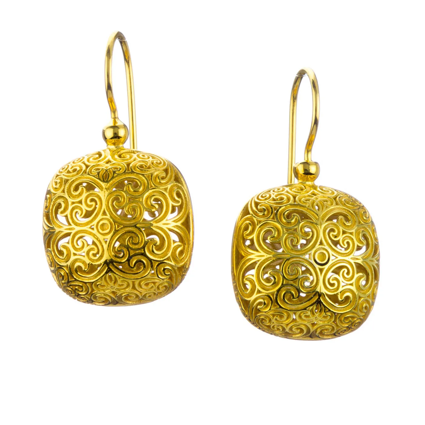 Kallisto Cushion Filigree Earrings