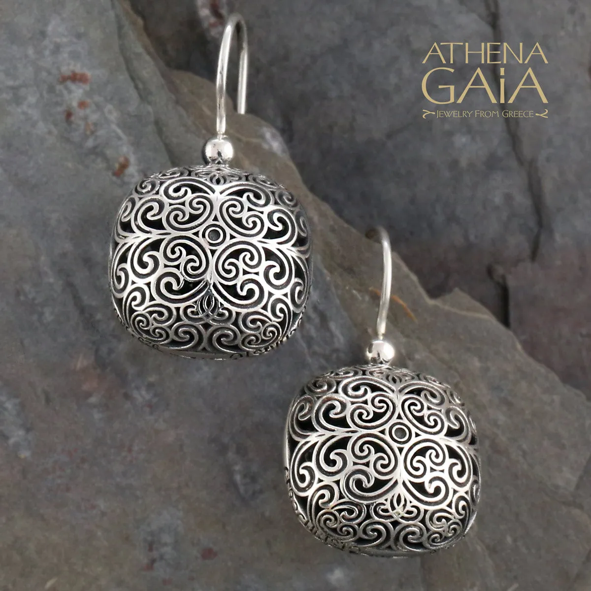 Kallisto Cushion Filigree Earrings