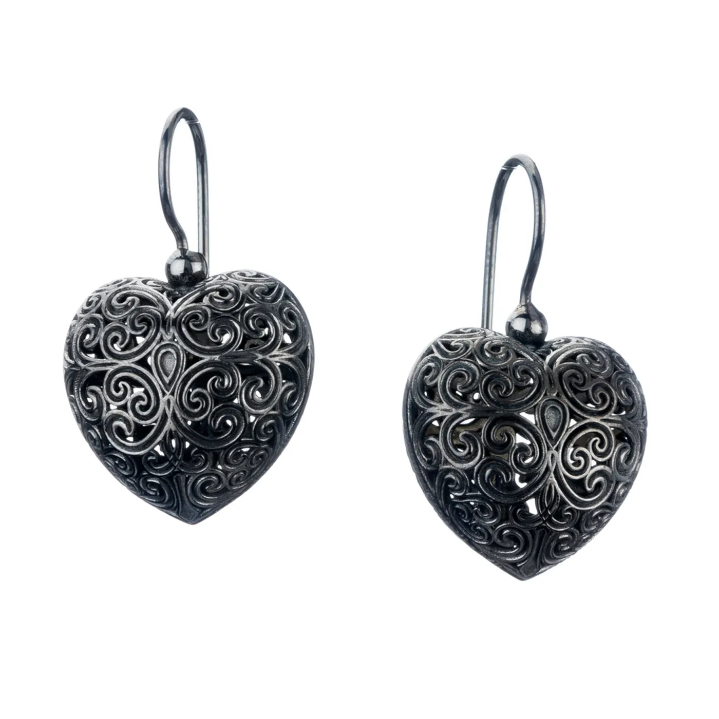 Kallisto Heart Filigree Earrings