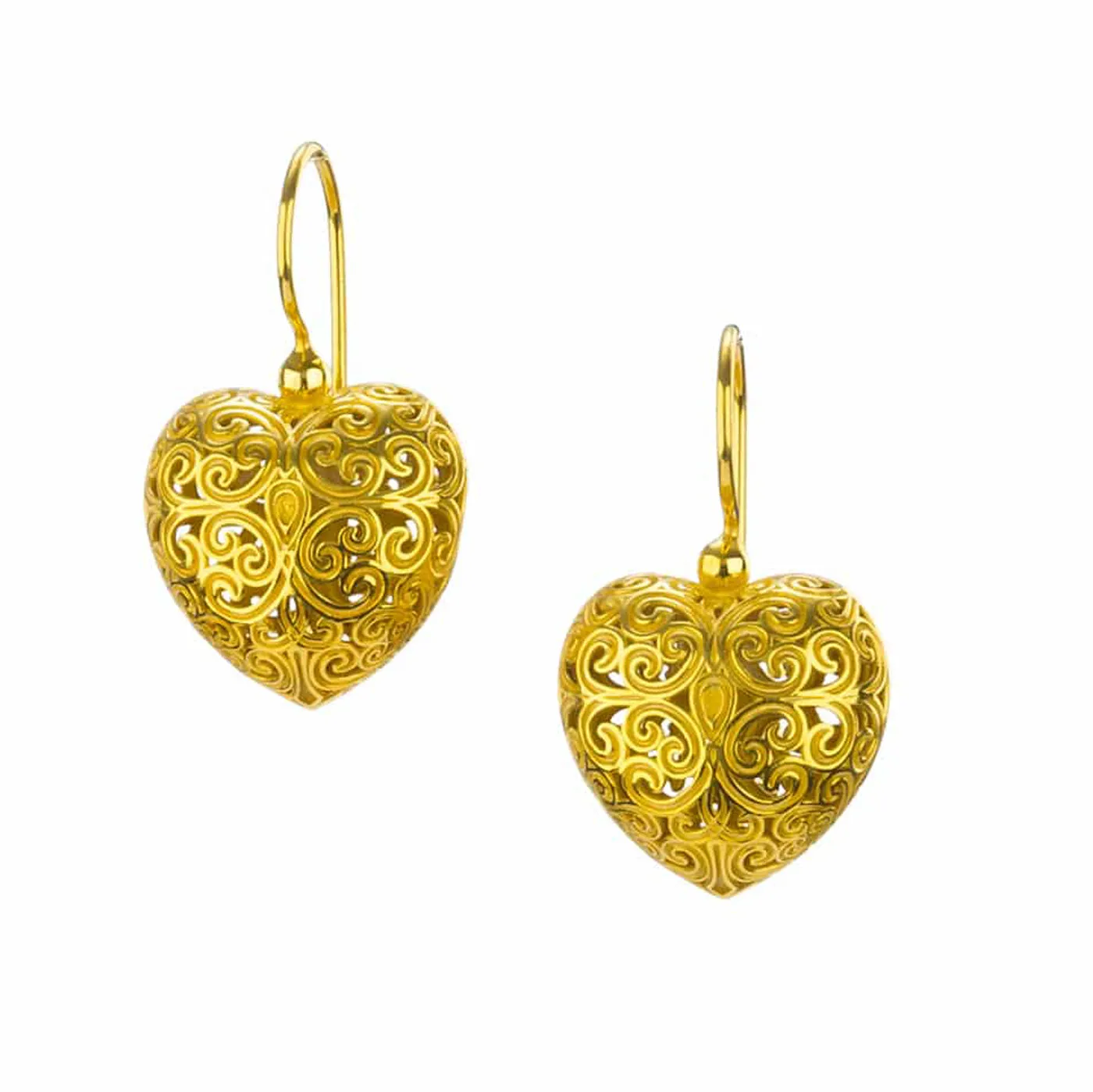 Kallisto Heart Filigree Earrings