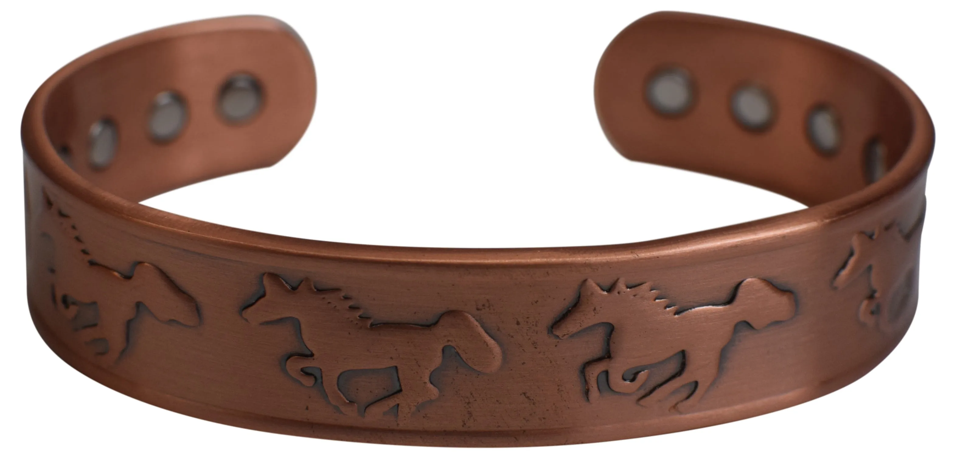 Magnetic Pure Copper Bracelet Horse Logo for Arthritis Wristband