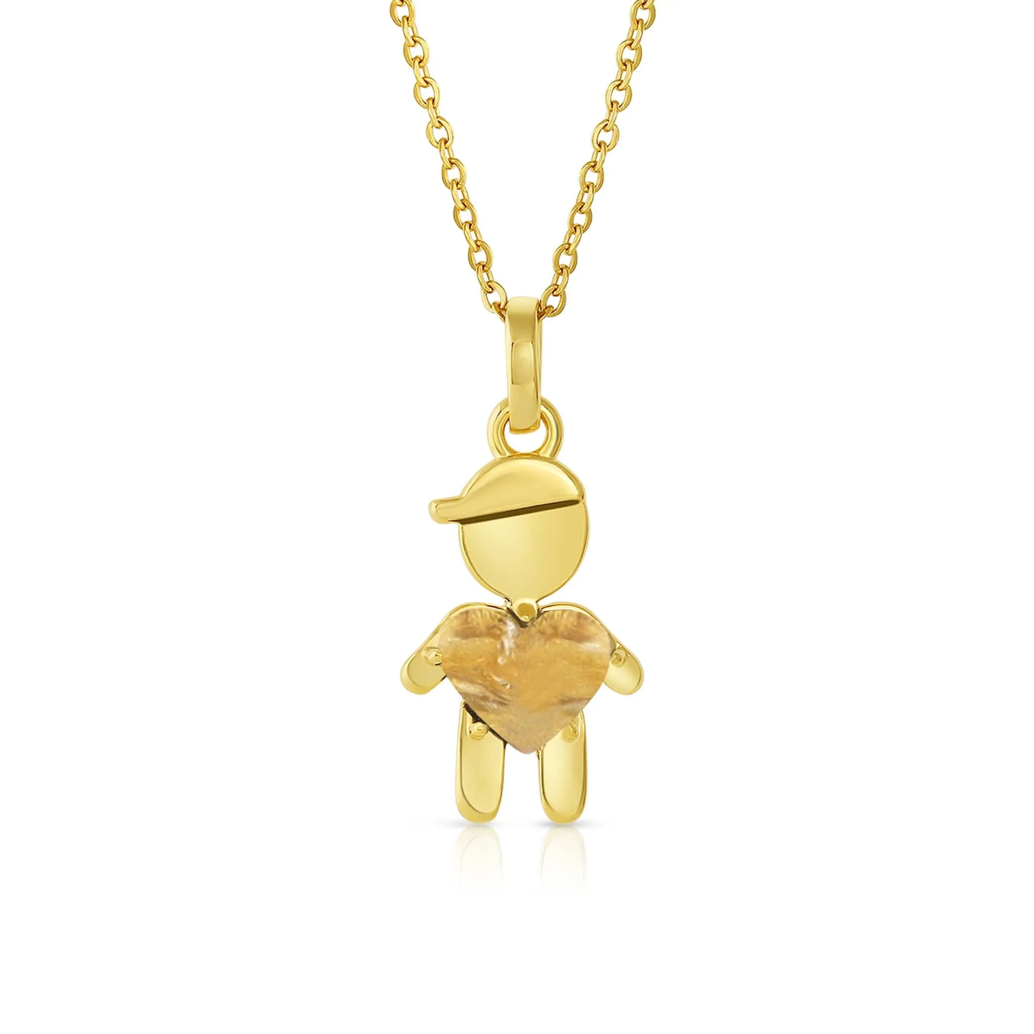 NOVEMBER Birthstone Gold Boy Necklace in Citrine