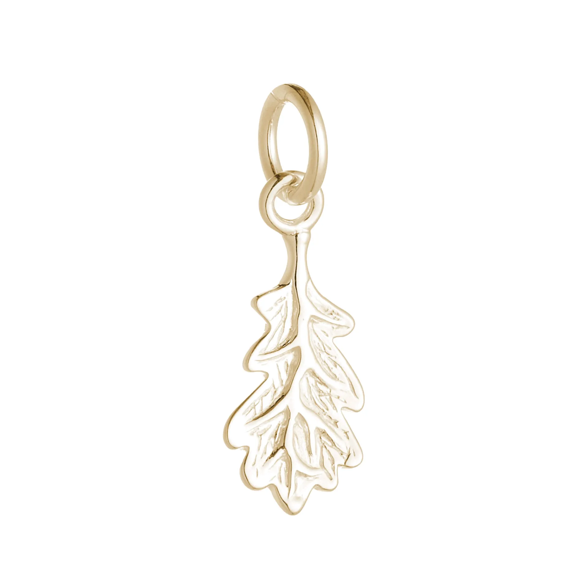 Oak Leaf Solid Gold Charm