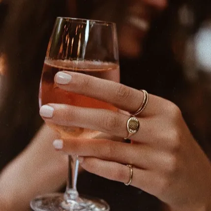 Oval Signet Ring in Gold with Diamonds