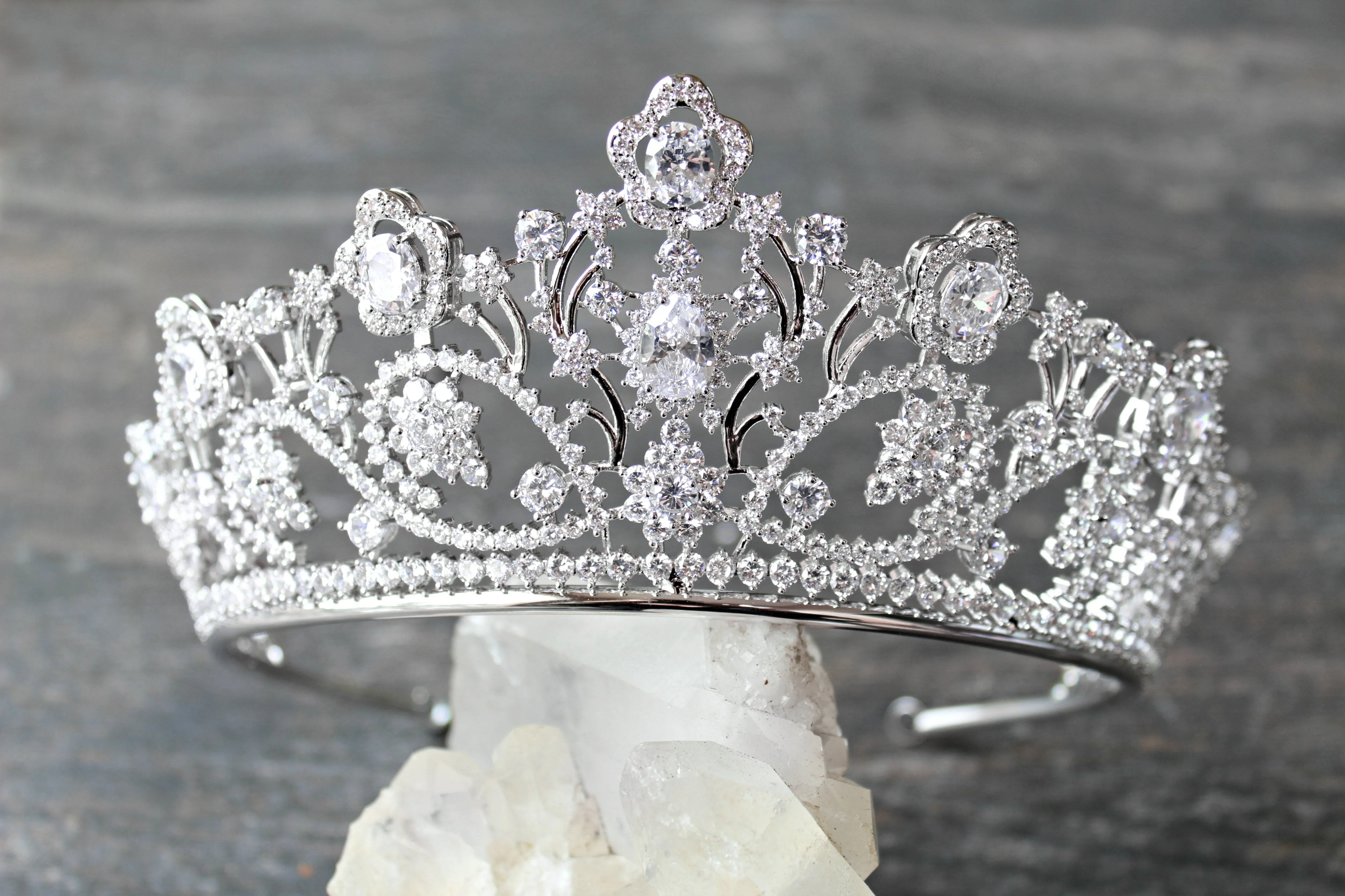 PAIGE Simulated Diamond Bridal Tiara