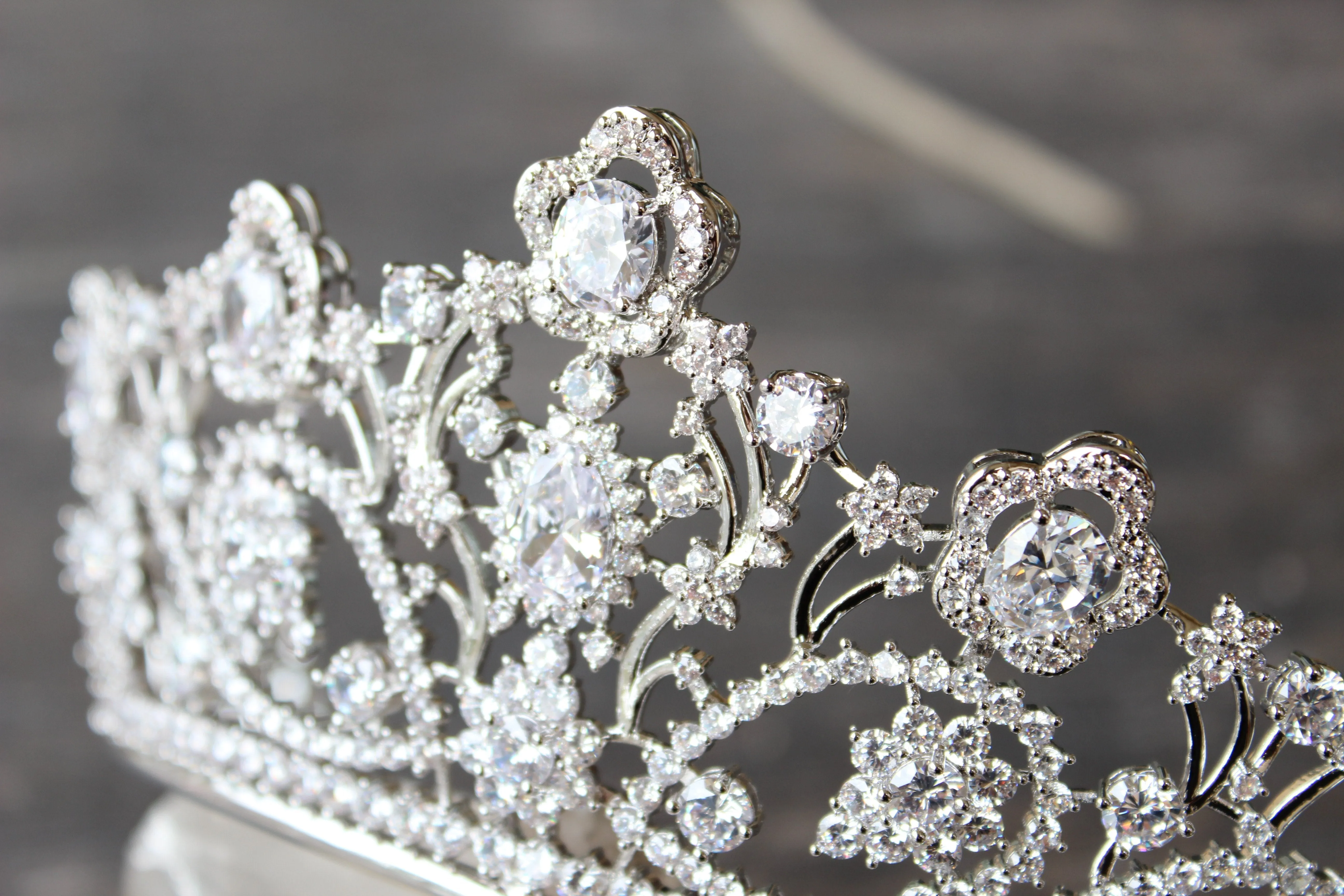 PAIGE Simulated Diamond Bridal Tiara