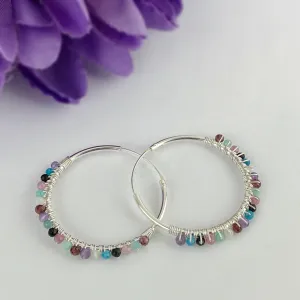 Pastel Hoop Earrings - VE235